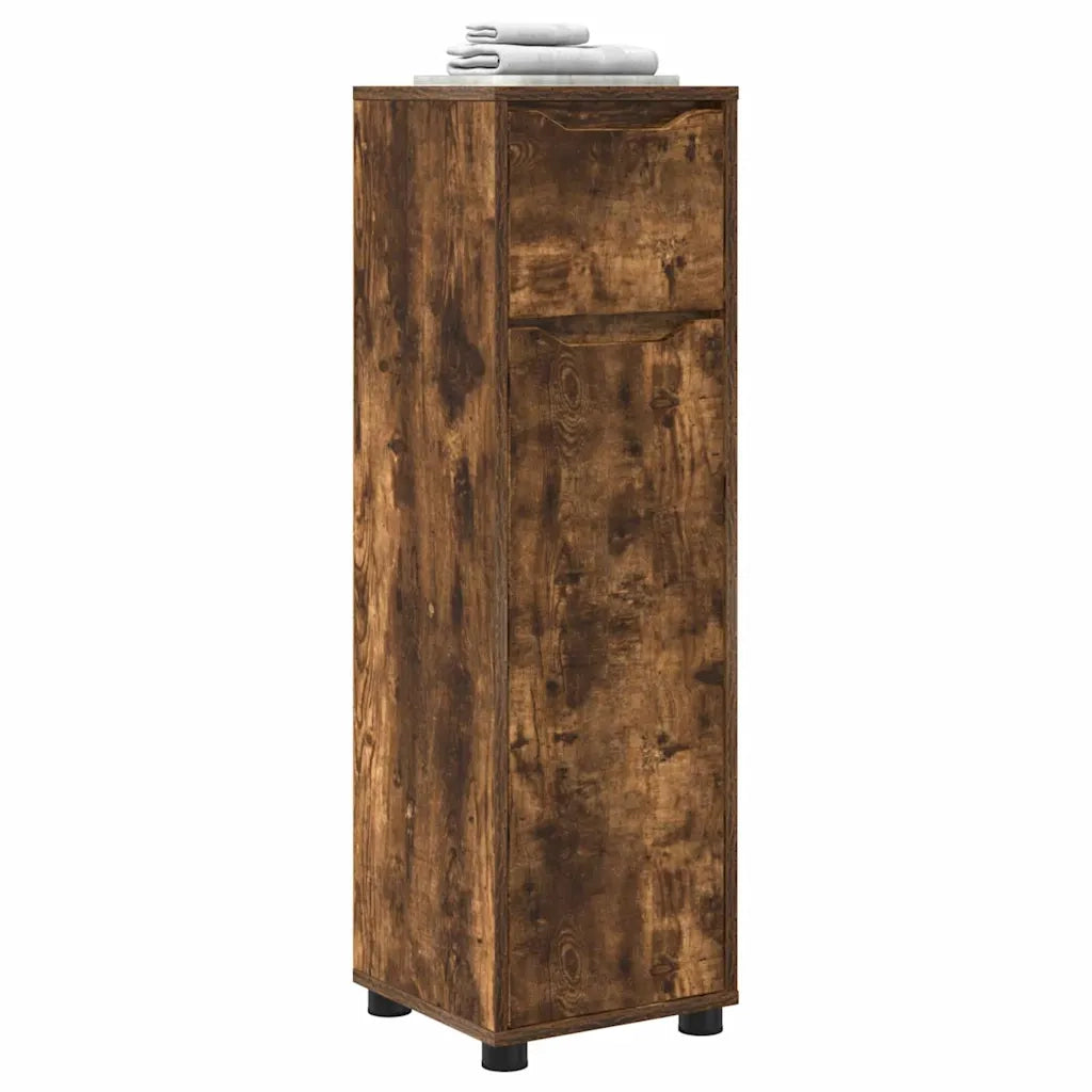 Mobile da Bagno con cassetto Rovere fumé 30,5 x 30 x 101 cm