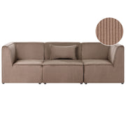 Divano modulare in Velluto a coste beige stile classico soggiorno