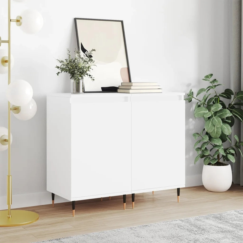 Credenze 2 pz | Madia | Buffet da pranzo | Armadio da pranzo Bianche 40x35x70 cm in Legno Multistrato