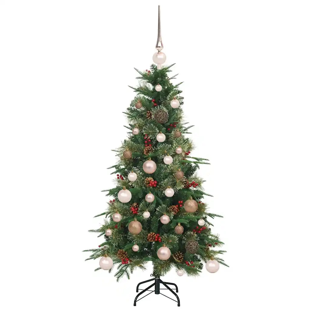 Albero di Natale | Decorazioni natalizie Artificiale con Rami Pieghevoli Verde 120 cm