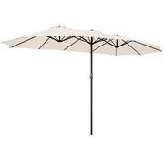Ombrellone Doppio 4.6 Metri Senza Base da Giardino Rivestimento Anti UV 12 Ribs