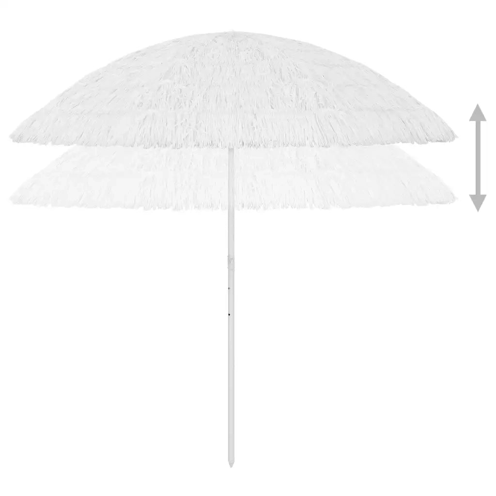 Ombrellone da Spiaggia Hawaii Bianco 300 cm 314702
