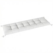 Cuscino per Panchina Esterno con Cinghie ¨C zephmum ¨C Crema 198x65x13 cm