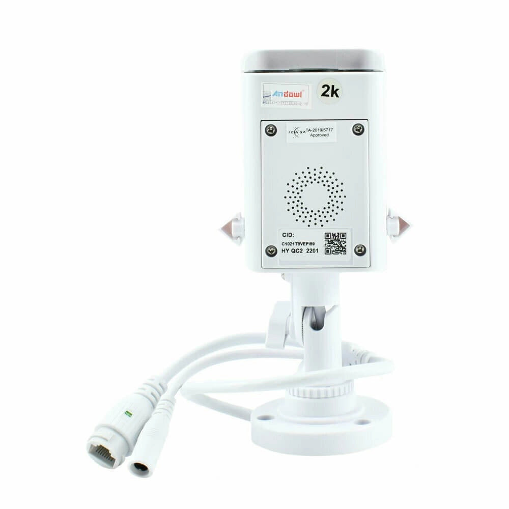 Trade Shop - Telecamera Di Sorveglianza Sicurezza Q-s702 Ip Wifi 2k Hd Per Telefoni Cellulari -