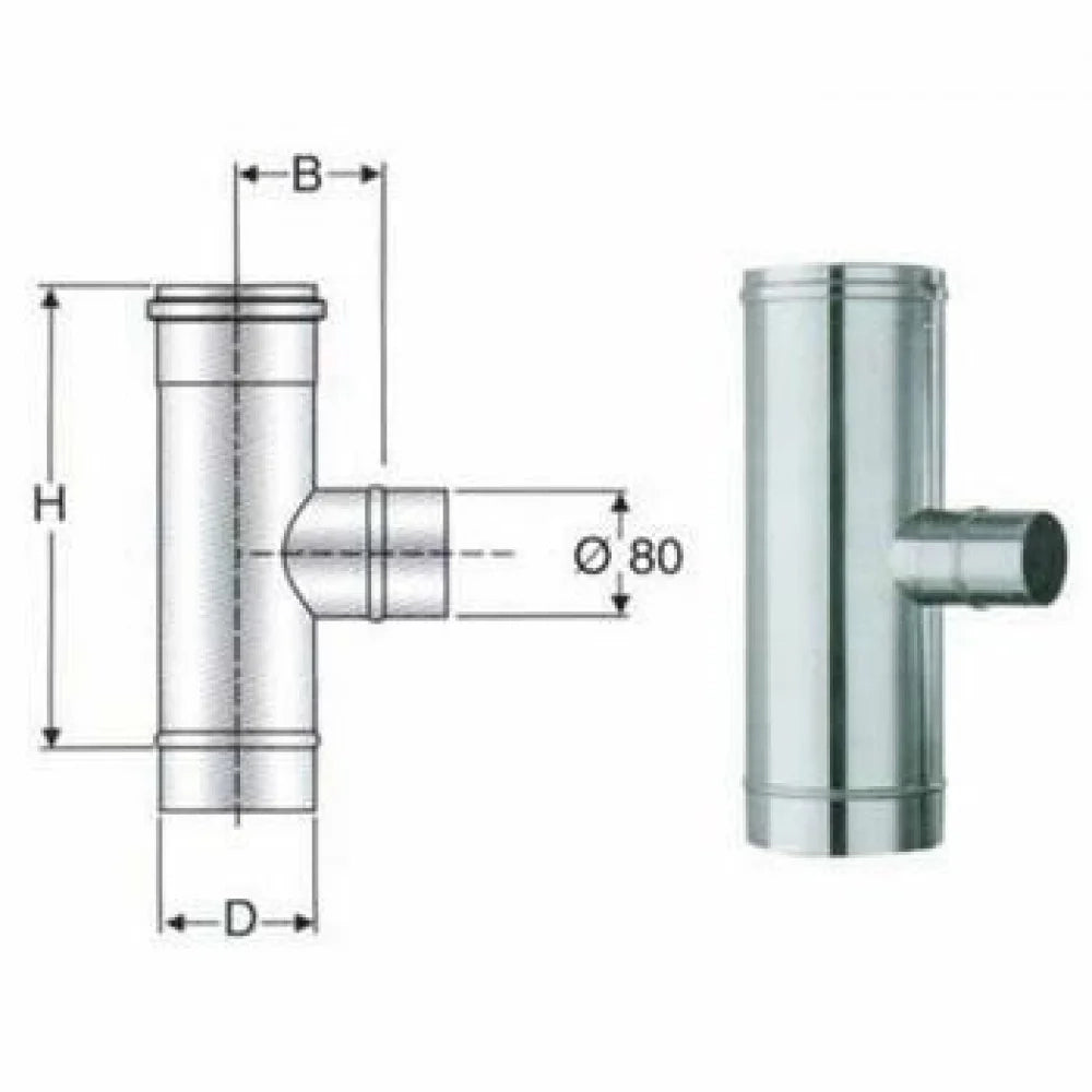 Inox mono parete aisi 316 raccor do a t 90 rid.a 80 d.150 b08x9w5
