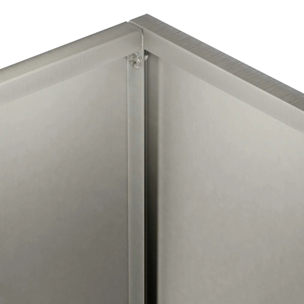 Vaso da giardino 2 pz Argento 20 x 20 x 50 cm Acciaio Inox 8005311
