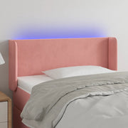 Testiera a LED Rosa 93x16x78/88 cm in Velluto 3122997