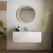 Mobile bagno sospeso 120 cm un cassetto bianco opaco con lavabo | Ardenne