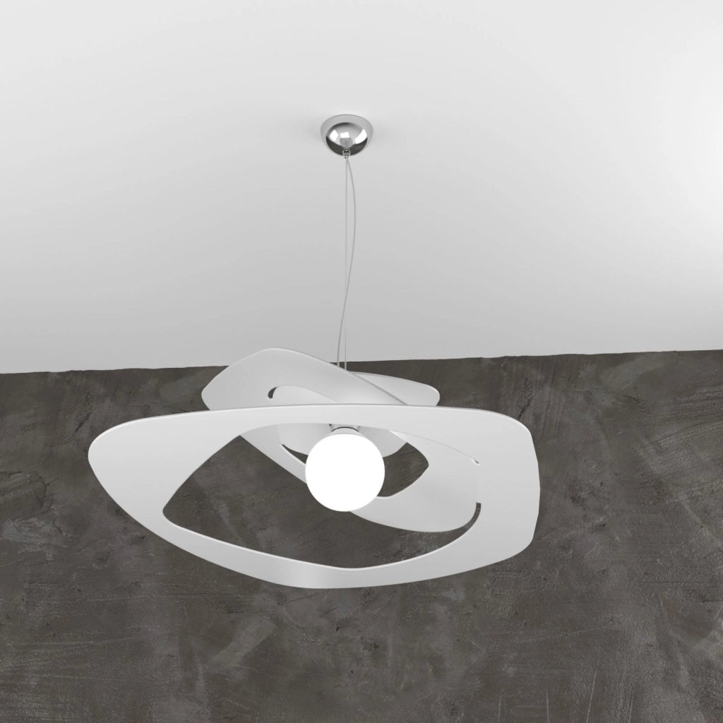 WARPED SOSPENSIONE D.65 CM. 1 LUCE BIANCO 1157-S65-BI