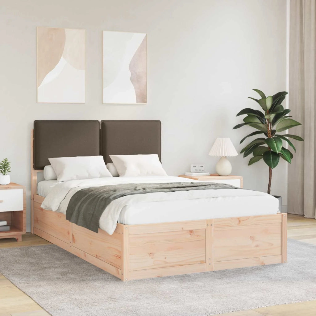 Letto con Testiera Rivestita Talpa 120 x 190 cm Pino massello