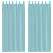 Tende in Voile con Tasche per Aste 2 pz Turchese