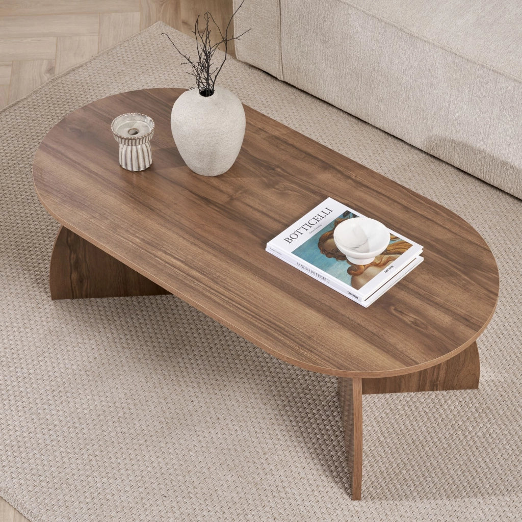 Tavolino in legno "Melina" 120 x 60 x 40 cm - Noce