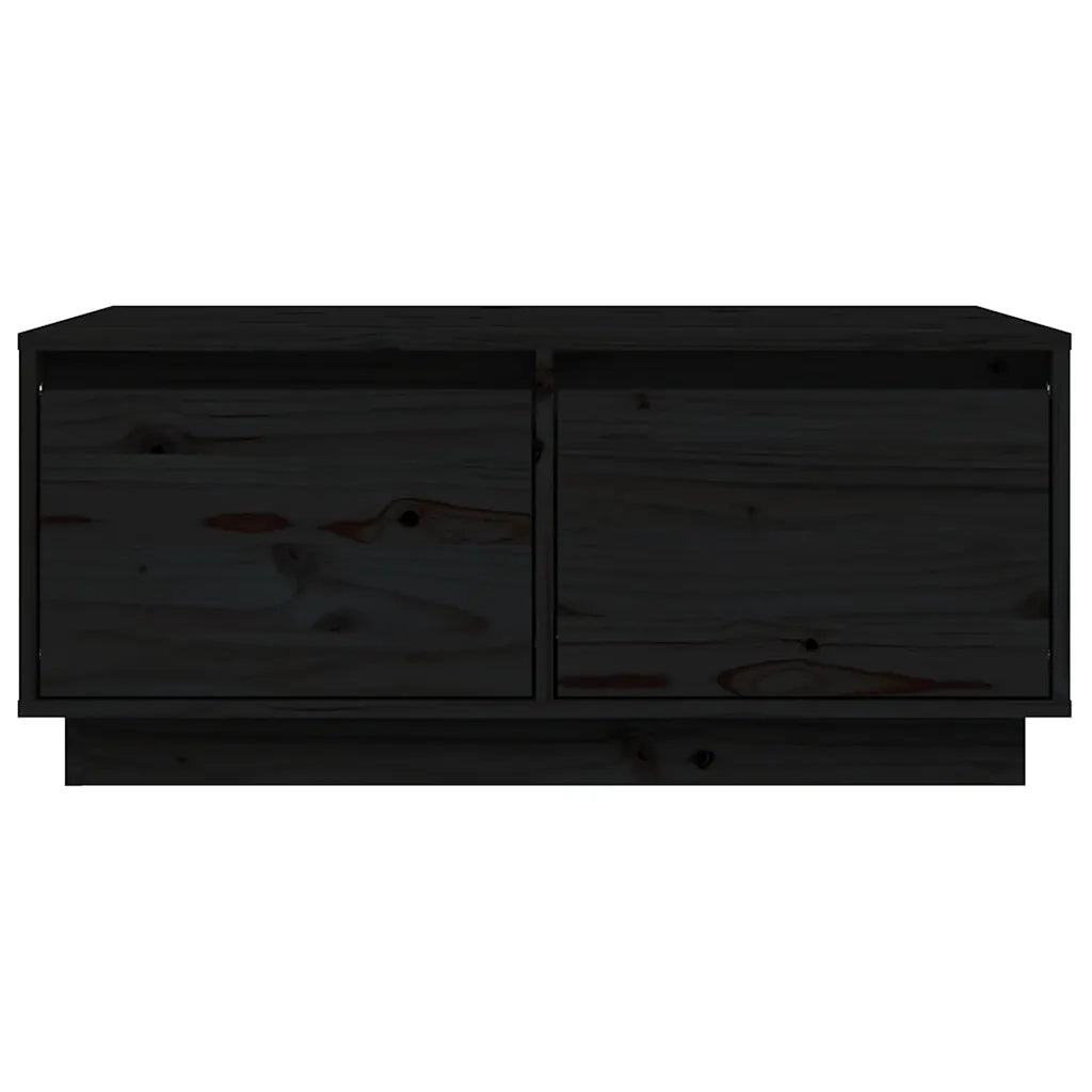 Tavolino da salotto | Tavolino da caff¨¨ | Tavolino da Soggiorno Nero 80x50x35 cm Legno Massello di Pino