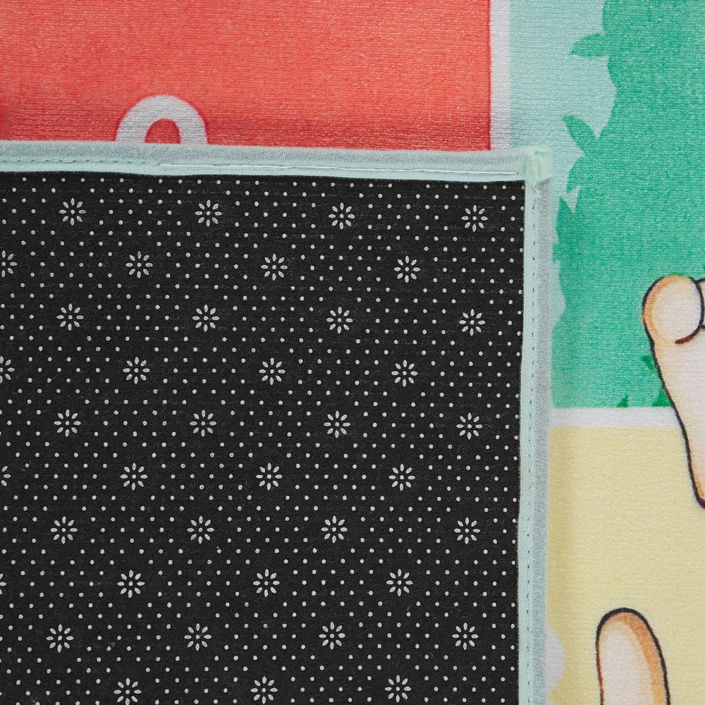 Tappeto tappetino Verde Campana Stampa 80 x 150 cm passatoia a pelo corto per bambini