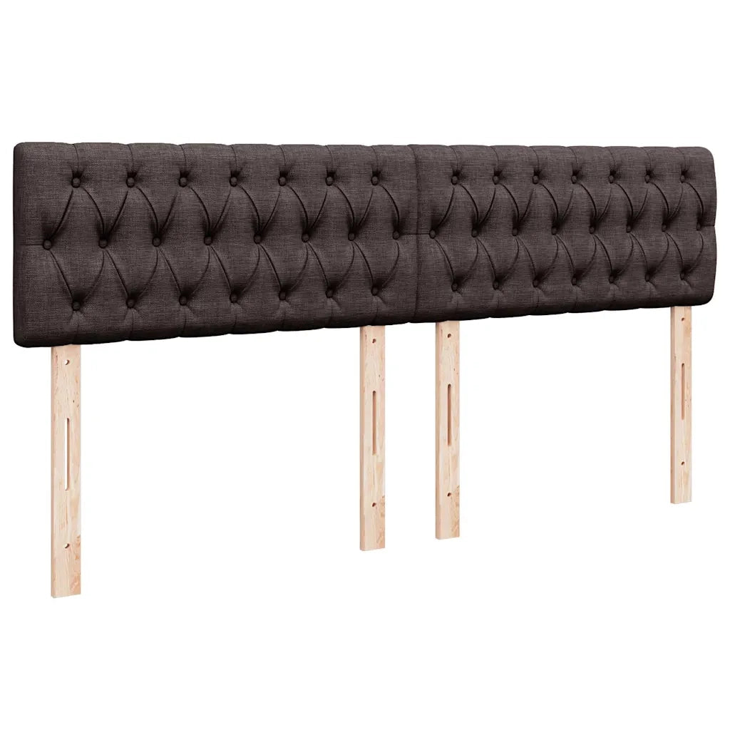 Giroletto a Molle con Materasso Marrone Scuro 180x200cm Tessuto 3287545