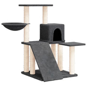 Albero per Gatti con Tiragraffi in Sisal Grigio Scuro 82 cm CFW6864304