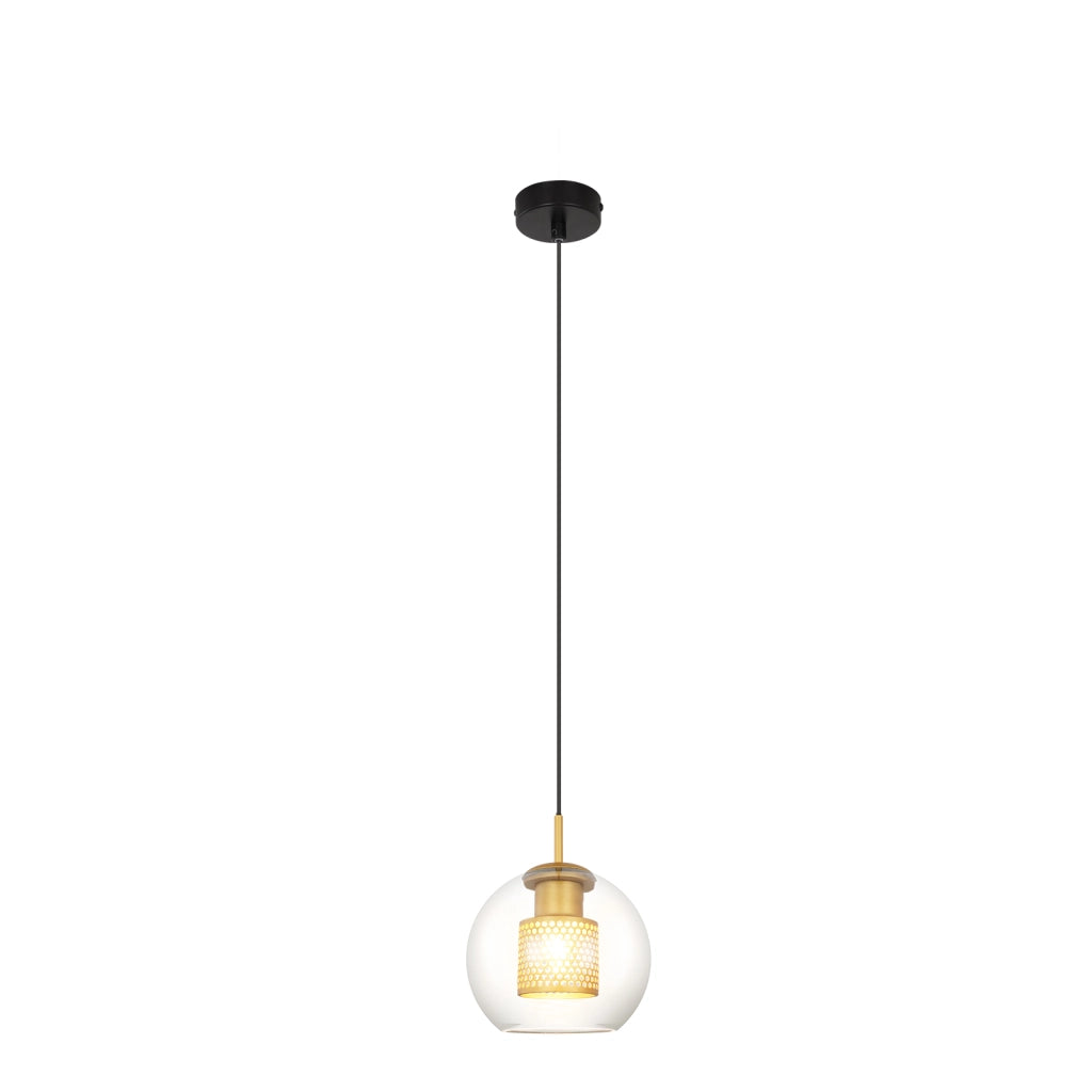 Lampada a sospensione ZMH per sala da pranzo 1 fiamma moderna 150 cm E27 lampada a sospensione in vetro corridoio