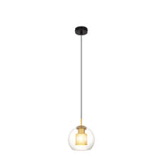 Lampada a sospensione ZMH per sala da pranzo 1 fiamma moderna 150 cm E27 lampada a sospensione in vetro corridoio
