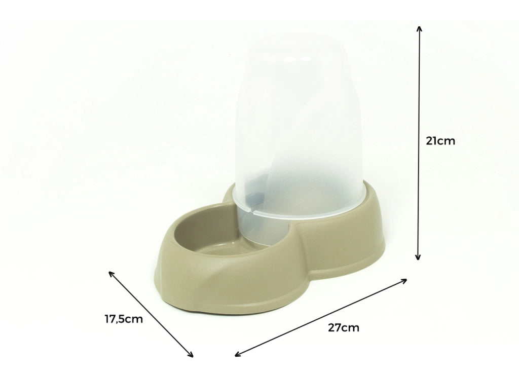 Dispenser Cibo/Acqua 1,6L Per Animali Modello 700084 Colore Beige