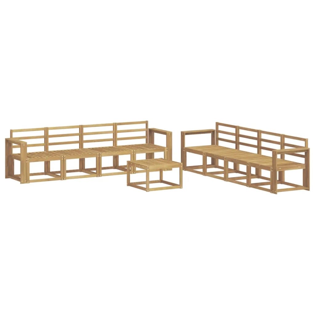 Set di divani da esterno 9 pcs Bianco 59 x 59 x 37 cm 3387423