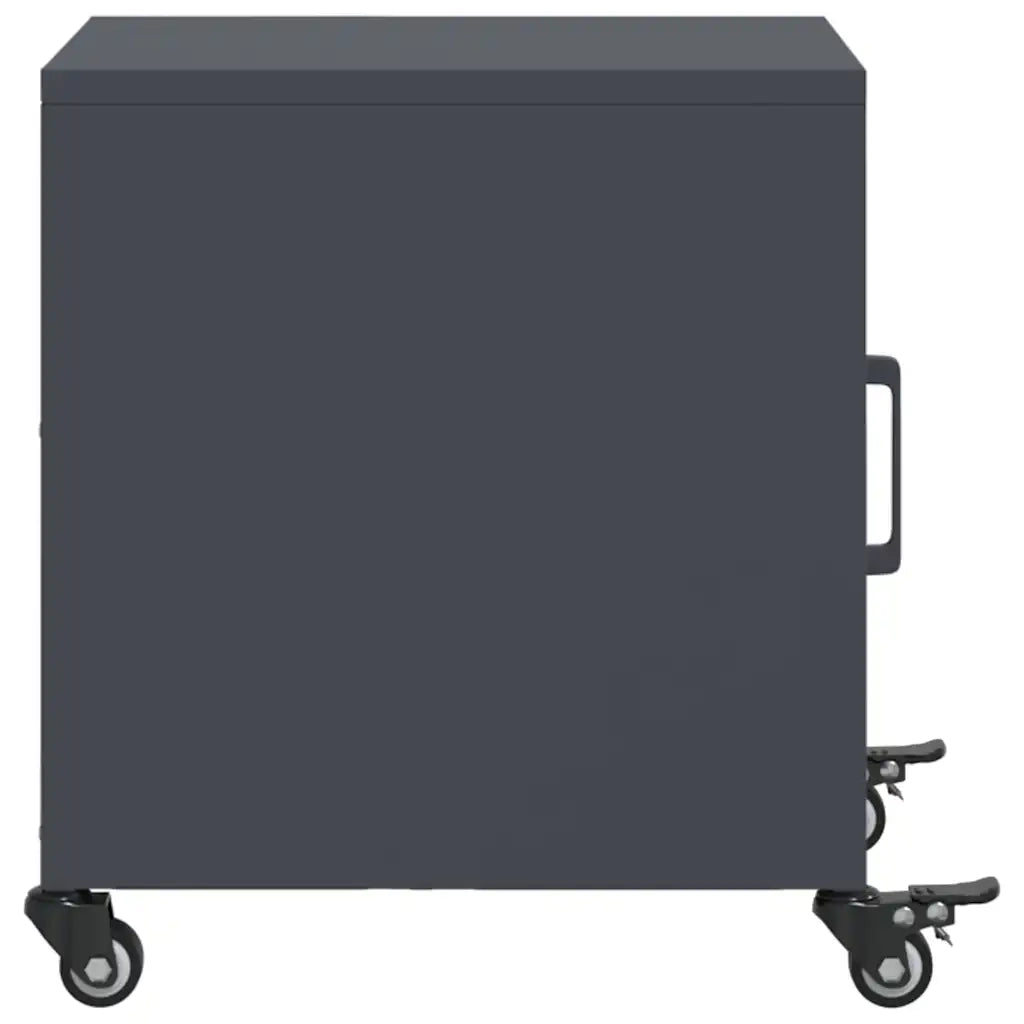 Comodini 2 pz-Set di 2 Tavolino da notte Antracite 36x39x43,5 cm in Acciaio 318095