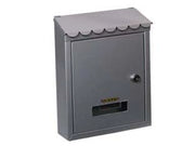 CASSETTA POSTALE MEDIA CON TETTO E CHIAVE A CILINDRO GRIGIA  cm.21x7x30h.  colore grigio    QUALITY