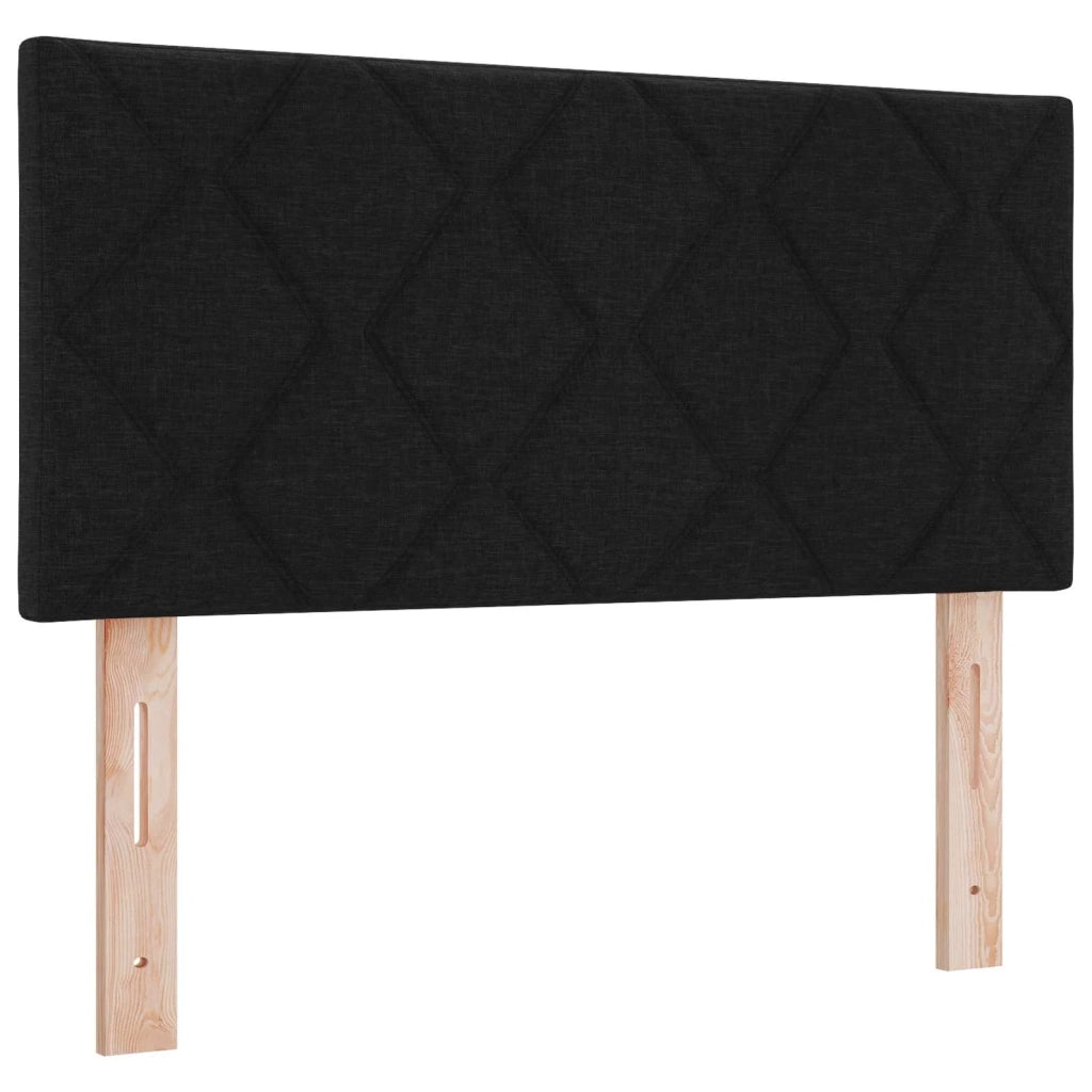 Letto box spring con materasso Nero 120 x 200 cm Tessuto 3451449