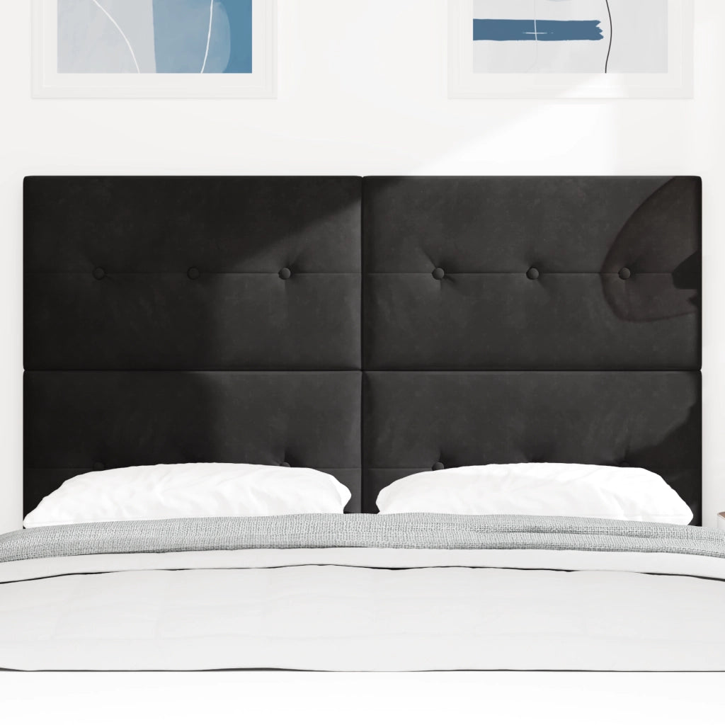 Testiera LED  Nera 80 cm Velluto