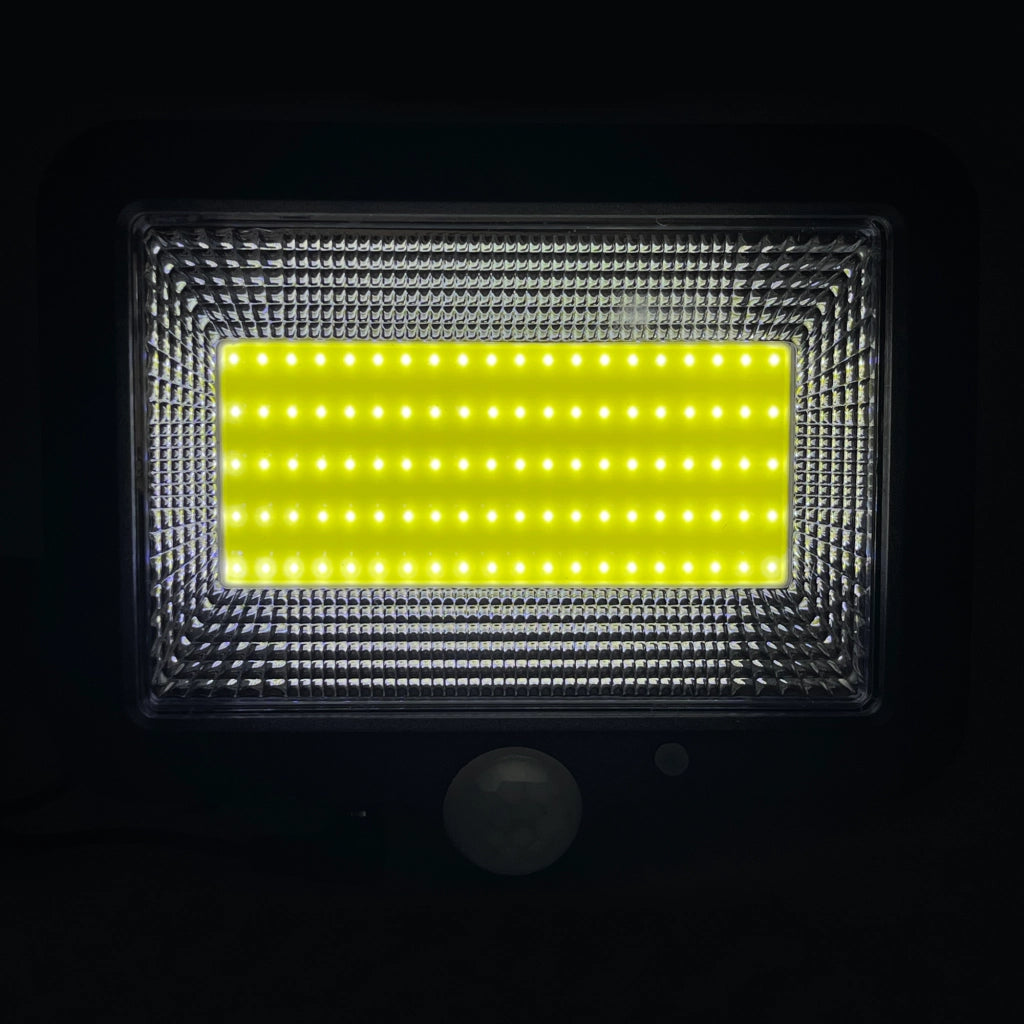 Faro LED solare 1W PIR 6000K 220lm IP44 DUO nero Polux