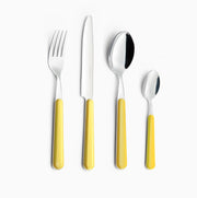 Servizio Set di Posate 24 pezzi in Acciaio Inox Eme Brio Giallo 17