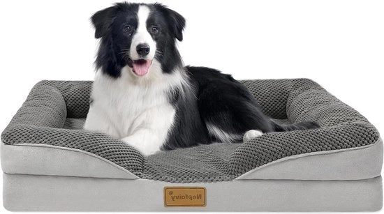 Letto per cani - Letto per cani ortopedico impermeabile all'acqua - grande letto per cani con cuscini - 91 x 68 cm - coperte lavabili - divano per cani morbido