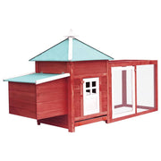 Pollaio con nido 193 x 68 x 104 cm legno massello di abete rosso 02_0001675