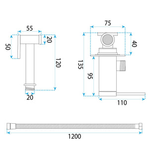 Rubinetto Bidet Rea Foss Clif Brush Gold