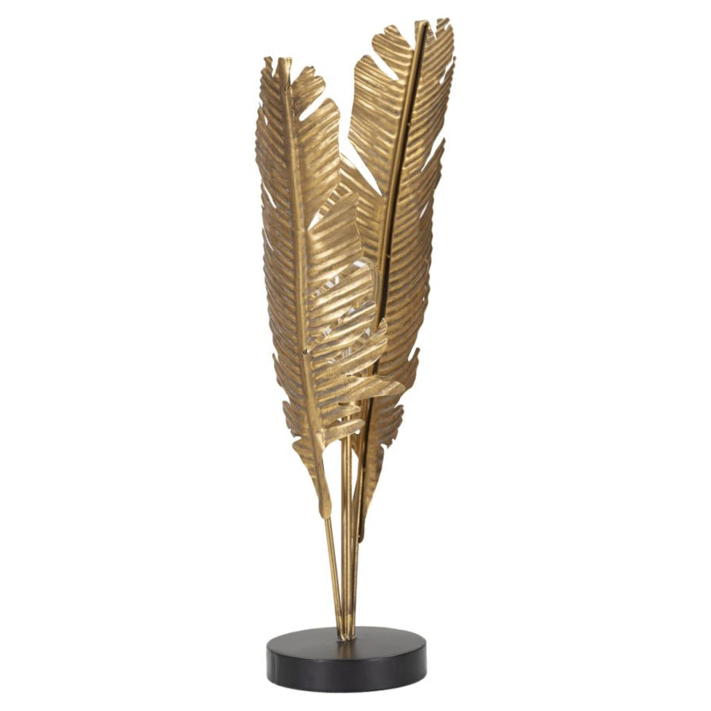Lampada da Tavolo Palma 1, Oro, Metallo, 26x26x64 cm