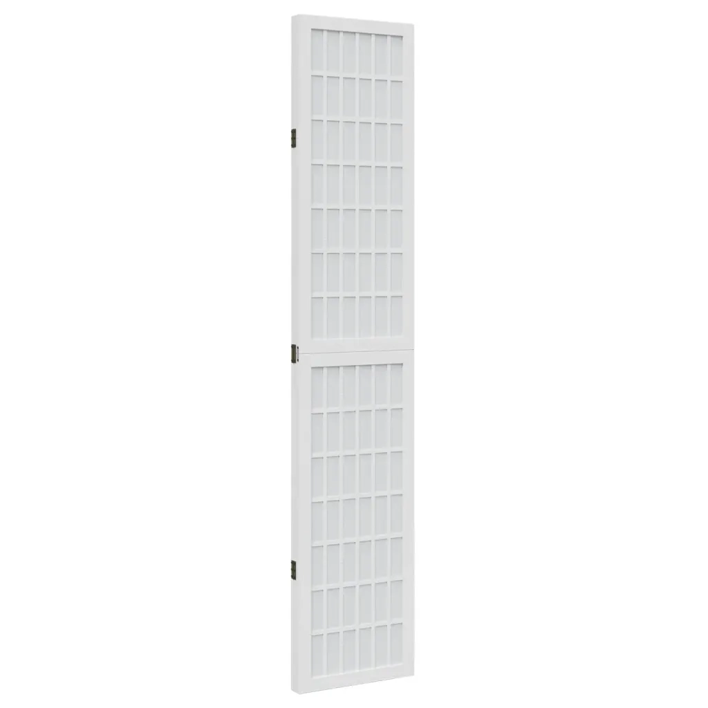 Divisorio Ambienti | Divider per stanze | Paravento 3Pannelli Bianco Legno Massello di Paulownia