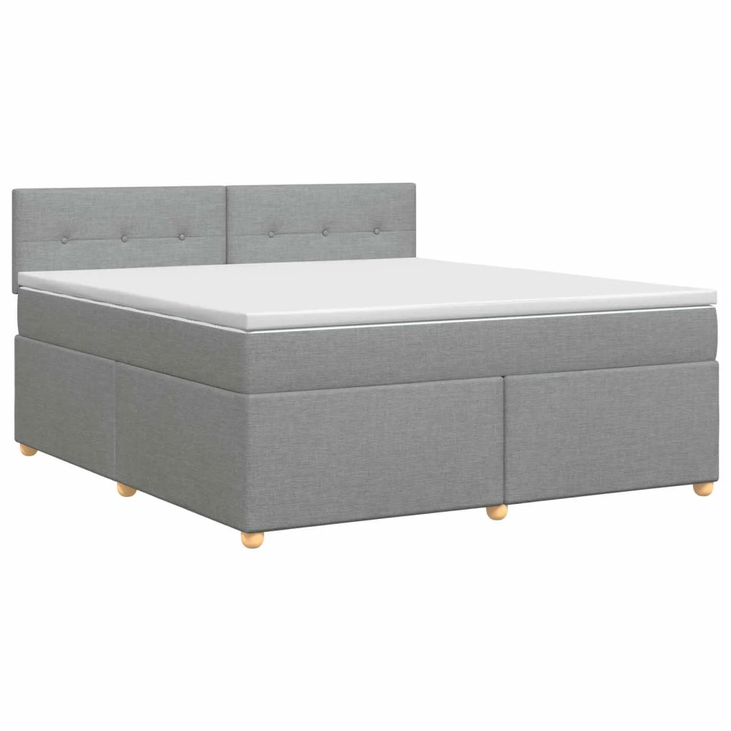 Letto box spring con materasso Grigio Chiaro 160 x 200 cm 3450993