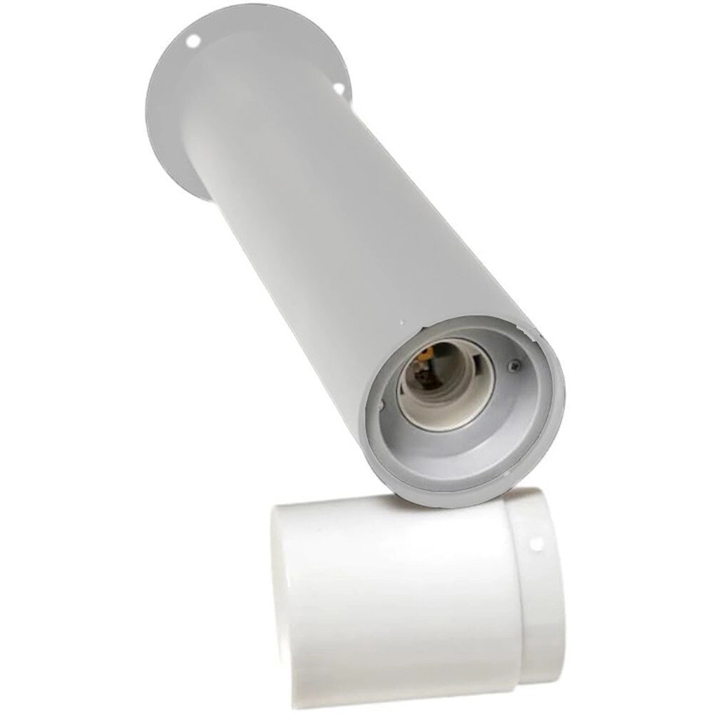 Trade Shop - Lampione Da Giardino Moderno 44cm Lampada Da Terra Vialetti E27 Esterno Ip44 529pa-b440 - Bianco