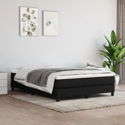 Struttura Letto a Rete a Molle-Giroletto Nero 140x200 cm in Tessuto 558492