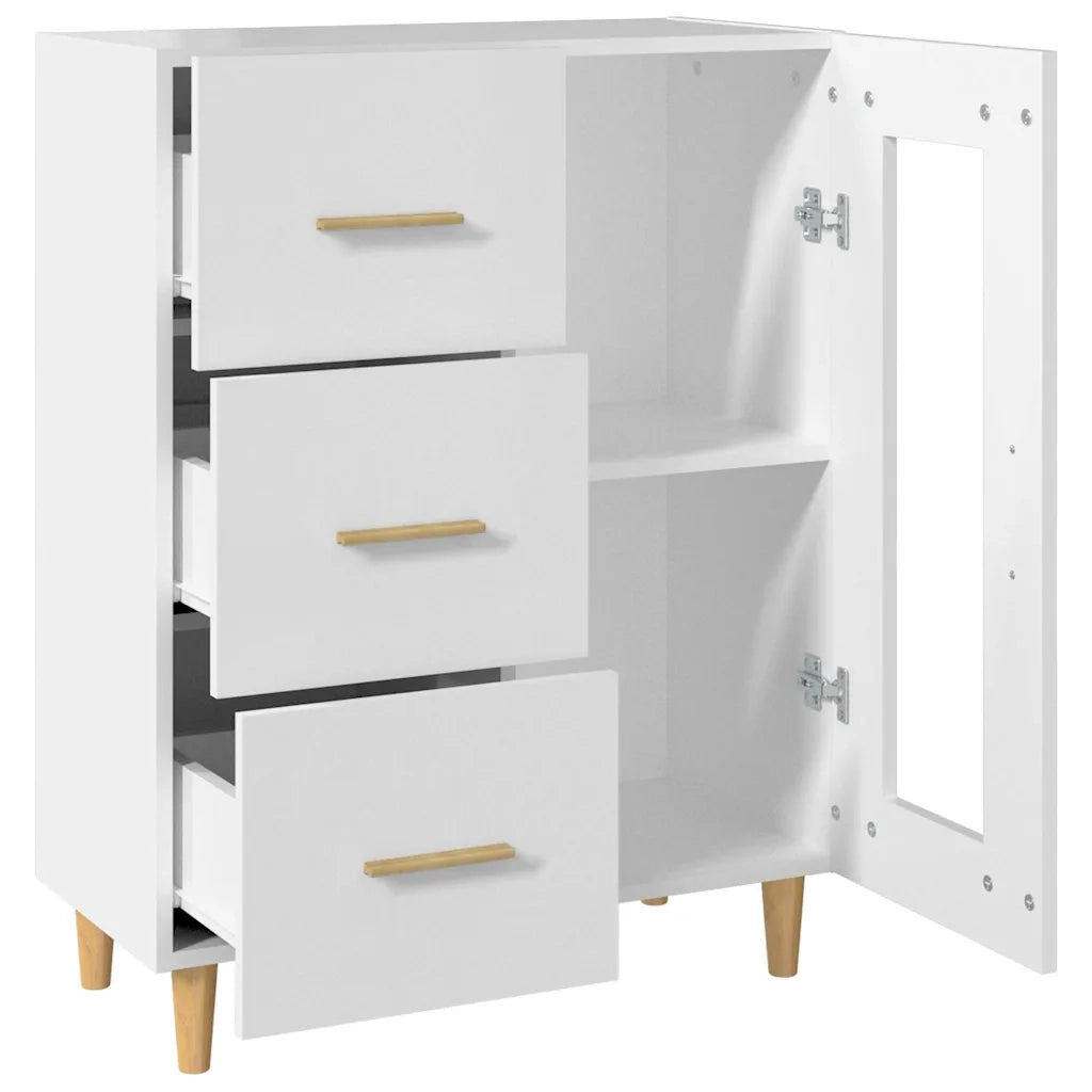Credenza | Madia | Buffet da pranzo | Armadio da pranzo Bianca 69,5x34x90 cm in Legno Multistrato