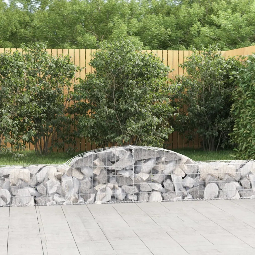 Cesti Gabbioni ad Arco 6 pz 300x30x40/60 cm Ferro Zincato 3146471