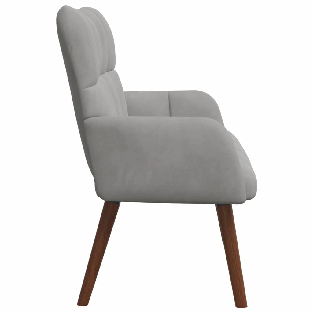 Sofa a Due Posti Grigio chiaro 115 x 61 x 87 cm Velluto