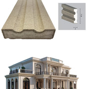 ml *** STOCK *** Pacco da 12ml di cornice decorativa in XPS Resinata per esterno 12x3x200cm GE/PD112