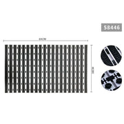 Trade Shop - Tappeto Doccia Antiscivolo 69x38cm Tappetino Vasca Bagno Rettangolare Nero 58446 -