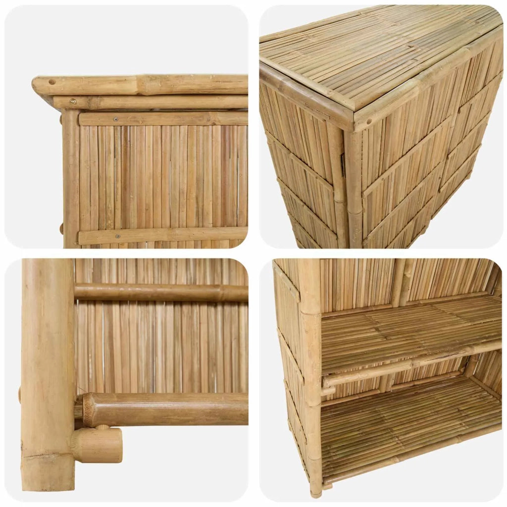 Tavolo da bar da esterno Naturale 115 x 55 x 105 cm Bambù