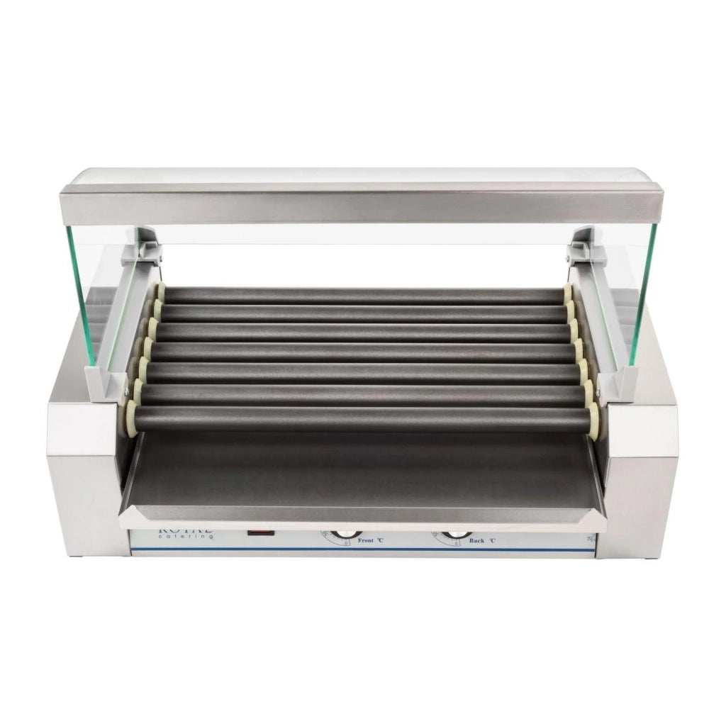 Macchina professionale per hot dog rivestita in teflon per 12 salsicce 1400 watt 3614091