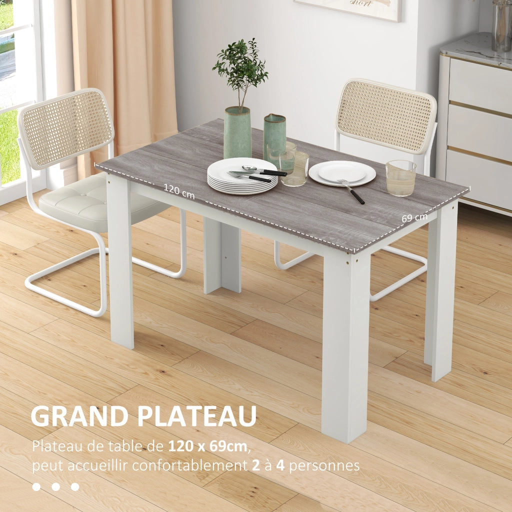 Tavolo da pranzo allungabile moderno ¨C zephmum ¨C grigio 120x69x75cm