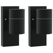 Lampada da Parete Esterna 2 pz Nero 6,5 x 10,5 x 16 cm CFW2471481