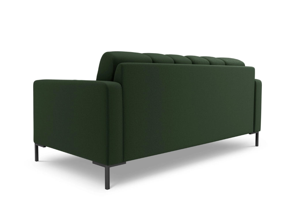 Cosmopolitan Design - Divano "Bali" 3 posti in tessuto strutturato verde scuro 