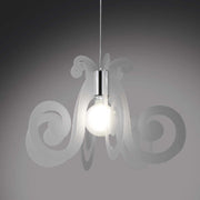 Lampadario a sospensione in Plexiglas MIZAR Satinato diametro 64x h41 cm