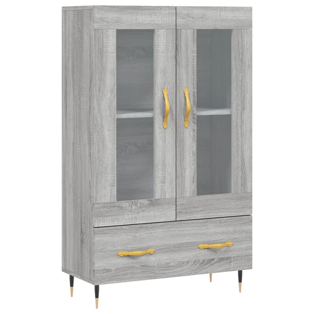 Buffet credenza cassettiera armadio mobile contenitore organizer cucina soggiorno salotto rovere Sonoma alto 69,5 x 31 x 115 cm legno ingegnerizzato grigio 02_0035406